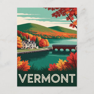 Vermont USA Grüne Berge und Reisen durch Neuenglan Postkarte