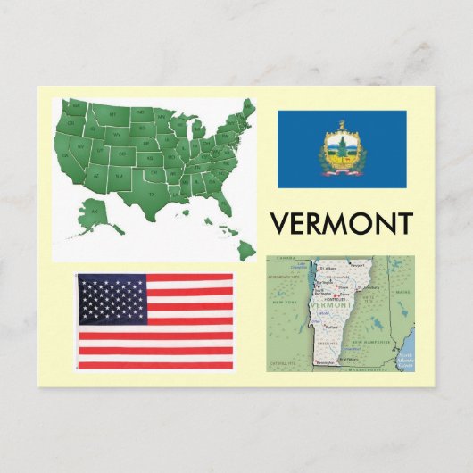 Vermont, USA Postkarte (Vorderseite)