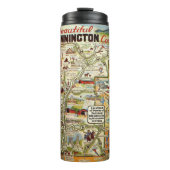 Vermont Vintag Map Thermosbecher (Vorderseite)