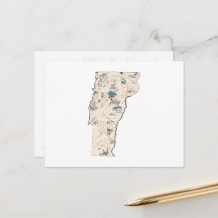 Vermont Vintage-Bildkarte Antike Staatsgrafik Postkarte