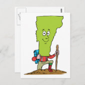 Vermont VT Hiker Vintage Reise Souvenir Postkarte (Vorne/Hinten)