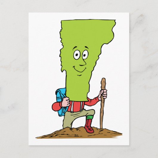 Vermont VT Hiker Vintage Reise Souvenir Postkarte (Vorderseite)