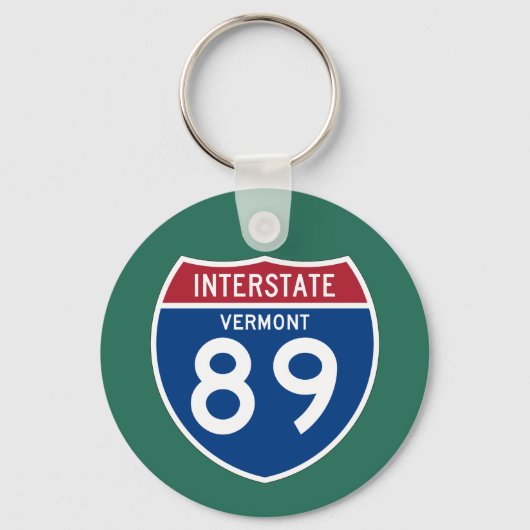 Vermont VT I-89 Interstate Highway Shield - Schlüsselanhänger (Vorderseite)