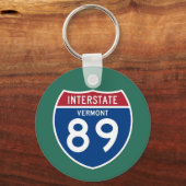 Vermont VT I-89 Interstate Highway Shield - Schlüsselanhänger (Vorderseite)