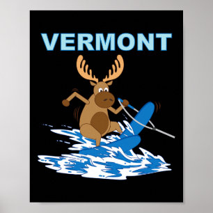 Vermont Wasserskiurlaub am Moose Moose Lake  Poster