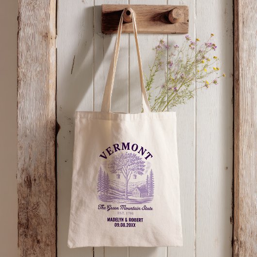 Vermont Wedding Welcome Bag, Staat Liebe Tragetasche