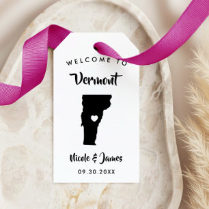 Vermont Wedding Welcome Bag Tags, Karte Geschenkanhänger