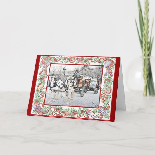 Vermont-Weihnachten reitet Karte (Vorderseite)