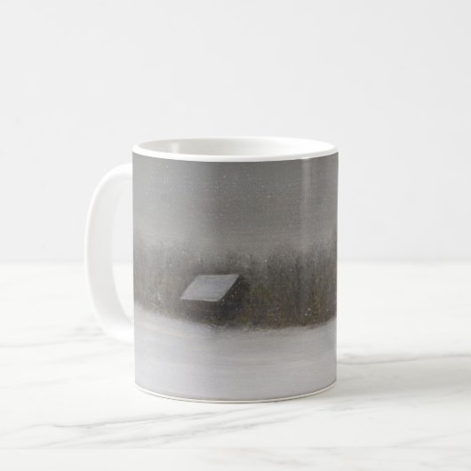 Vermont-Winter-Scheune Kaffeetasse (Vorderseite Links)