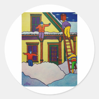 Vermont Winter Sport von Piliero Runder Aufkleber