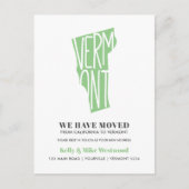 VERMONT Wir haben neue Adresse Neue Zuhause versch Postkarte (Vorderseite)