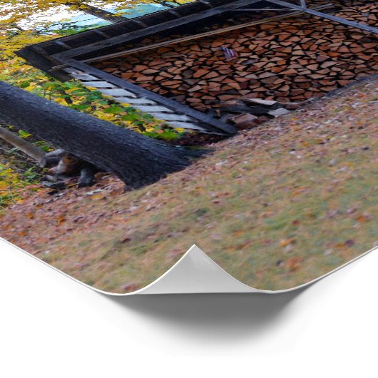 Vermont Wood Shed Poster (Ecke)