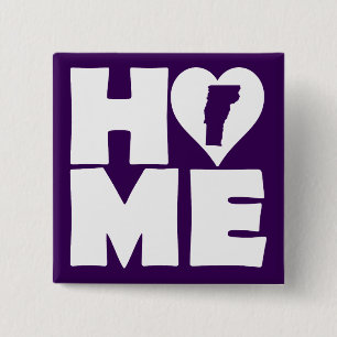 Vermont Zuhause Heart Staat Button Abzeichen Butto