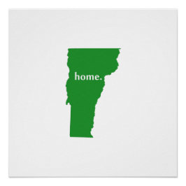 Vermont Zuhause Silhouette Staat Karte Poster