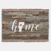 Vermont Zuhause Staat Personalisiert Rustikaler Ho Decke (Vorderseite)