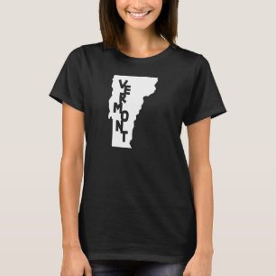 Vermont Zuhause Us Staat Karte T-Shirt