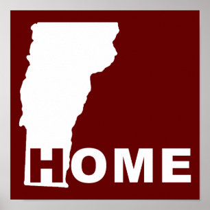 Vermont Zuhause weg vom Staat Poster