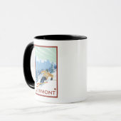 VermontDownhill Skier Scene Tasse (Vorderseite Links)