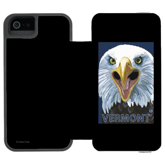 VermontEagle herauf nahes Incipio iPhone Geldbeutel-Hülle (Folio Geöffnet)