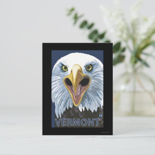 VermontEagle Up Nah Postkarte (Stehend Vorderseite)