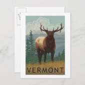 VermontElk Scene Postkarte (Vorne/Hinten)