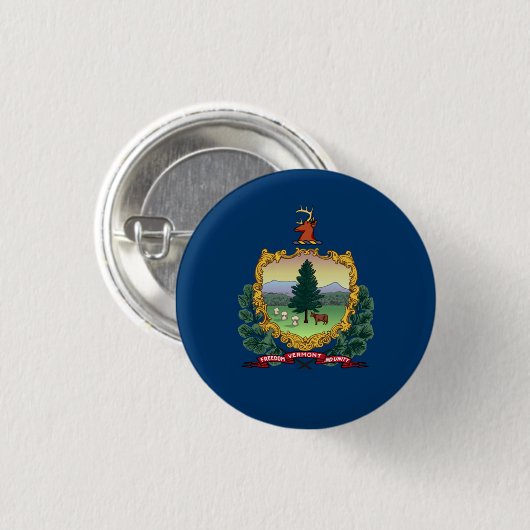 Vermonter Flag, Flagge von Vermont Button (Vorne & Hinten)