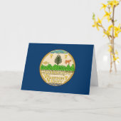 Vermonter Seal, Seal of Vermont Karte (Gelbe Blume)