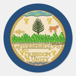 Vermonter Siegel, Siegel des Vermont-Aufklebers Runder Aufkleber