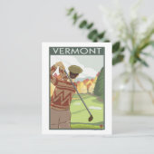 VermontGolfing Scene Postkarte (Stehend Vorderseite)