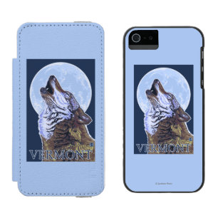 VermontHowling Wolf Incipio Watson™ iPhone 5 Geldbörsen Hülle