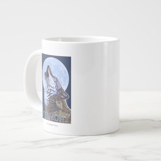 VermontHowling Wolf Jumbo-Tasse (Vorderseite Links)