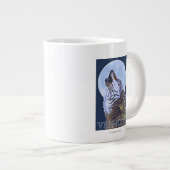 VermontHowling Wolf Jumbo-Tasse (Vorderseite Rechts)