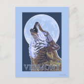 VermontHowling Wolf Postkarte (Vorderseite)