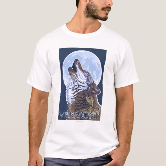 VermontHowling Wolf T-Shirt (Vorderseite)