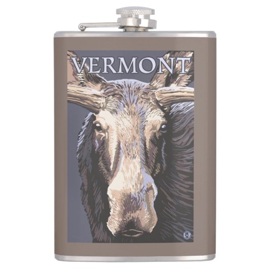 VermontMoose herauf nahes Flachmann (Vorderseite)