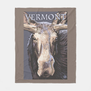 VermontMoose herauf nahes Fleecedecke