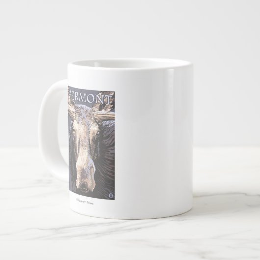VermontMoose herauf nahes Jumbo-Tasse (Vorderseite Links)