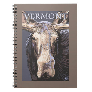 VermontMoose herauf nahes Notizblock