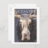 VermontMoose Up Nah Postkarte (Vorne/Hinten)