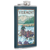 VermontRiver, das Szene flößt Flachmann (Rechts)
