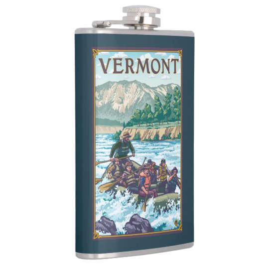 VermontRiver, das Szene flößt Flachmann (Rechts)