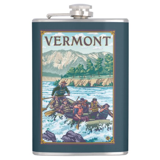 VermontRiver, das Szene flößt Flachmann (Vorderseite)