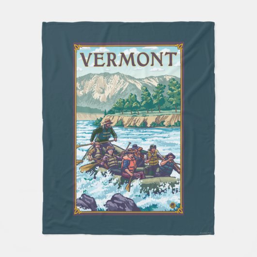 VermontRiver, das Szene flößt Fleecedecke (Vorderseite)