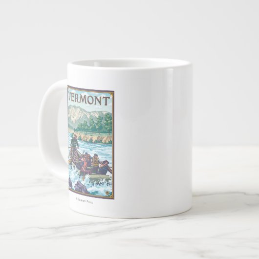 VermontRiver, das Szene flößt Jumbo-Tasse (Vorderseite Links)
