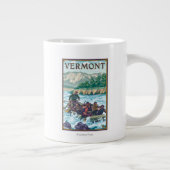VermontRiver, das Szene flößt Jumbo-Tasse (Rechts)