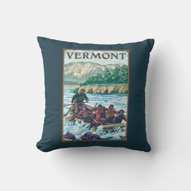 VermontRiver, das Szene flößt Kissen (Vorderseite)