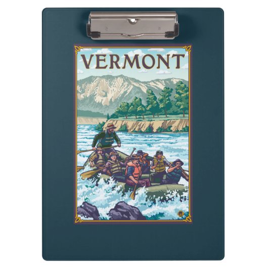 VermontRiver, das Szene flößt Klemmbrett (Vorderseite)