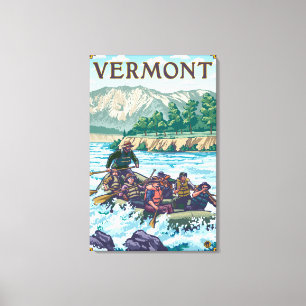 VermontRiver, das Szene flößt Leinwanddruck