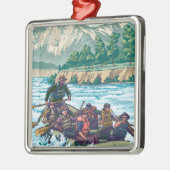 VermontRiver, das Szene flößt Ornament Aus Metall (Links)