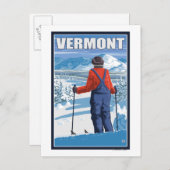 VermontSkier Admiring View Postkarte (Vorne/Hinten)